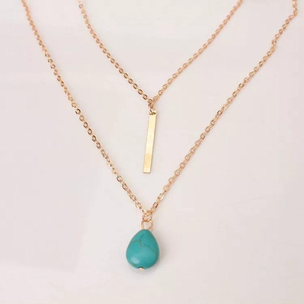 🆕 Turquoise Bar Layer Necklace